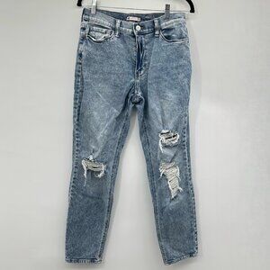 SO Double Stone Acid Wash Ripped Distressed Boyfriend Jeans Size 29